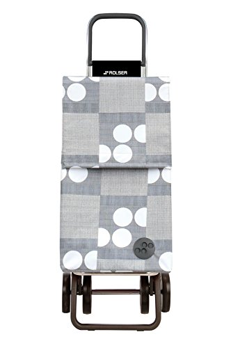Rolser Paris Logos Dos+2 - Carro de la Compra de 4 Ruedas, Color Gris