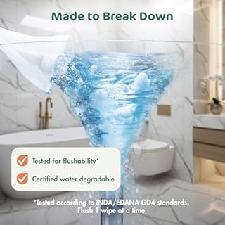 Naty Flushable Baby Wipes | 98% Water, Hypoallergenic & Natural for Sensitive Skin | Unscented, Fragrance-Free, Plant-Based | Plastic-Free, Water-Degradable | Newborn & Toddler | 168 Count (3 Packs)