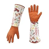Dornensichere Gartenhandschuhe, Gartenhandschuhe für Damen, Dornensicher, Rosenhandschuhe für Gartenarbeit, Dornenschutz, Arbeitshandschuhe mit rutschfestem Griff, Handschuhe