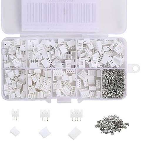 Teansic 450Pcs 2.0mm JST-PH Connector Kit with 2.0mm Female Pin Header 2/3/4 Pin Housing Connector Adapter Plug Terminal Kit Cover