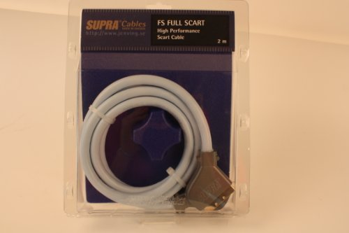 Supra 1001900719 cable EUROCONECTOR 2 m SCART (21-pin) Azul - Cables EUROCONECTORES (2 m, SCART (21-pin), SCART (21-pin), Azul, Male connector/Male connector)