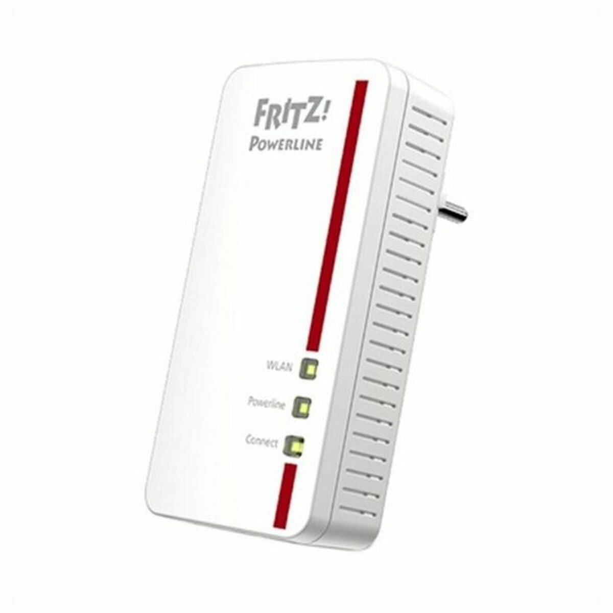 AVM Fritz!Powerline 1260E Single-Adapter, WLAN, international, Erweiterung, PLC, IEEE P1901, 1200 Mbps, integrierte WLAN-AC-Basis, Mesh, 1 Gigabit, Port, 20002824, weiß/rot