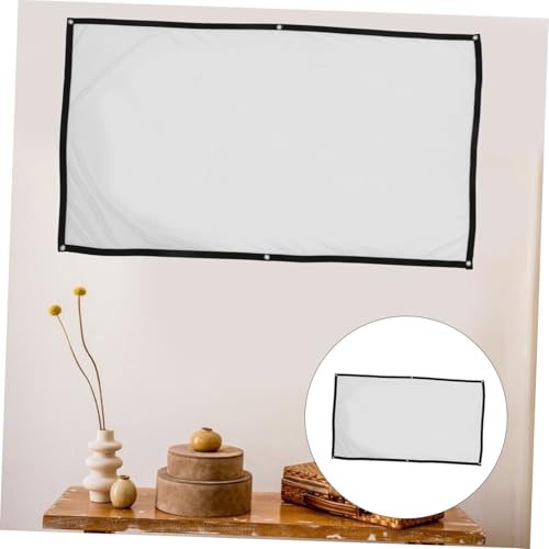 Écran de projection pliable 72 pouces Uonlytech en polyester blanc pour intérieur x2