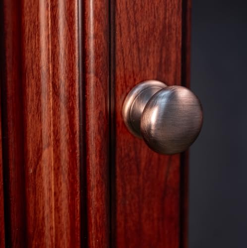 Image of trust4care 2-Pack Wide Base ORB 1.5 inch Bifold Closet Door Cabinet Knobs Pulls | Large Wide Base Zinc Round Kitchen Cabinet Wardrobe Dresser Dummy Doorknobs, Furniture Laundry Sideboard Buffet Drawer Handle