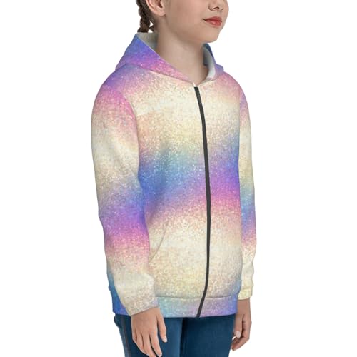 Bright Colorful Crystals Kid Hoodies Boys Zip Up Sweatshirts Girls Pullover with Pocket4