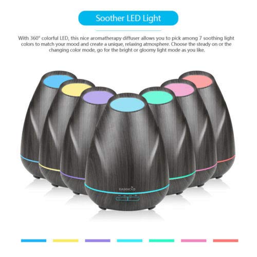 B-Creative Umidificatore ad ultrasuoni LED Olio Essenziale Aroma Diffusore CoolAir Purificatore (400ML BLACK ID)