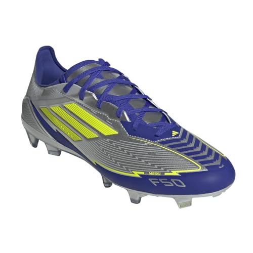 adidas Mens F50 Pro Messi Firm Ground Soccer Cleats - Silver, Yellow2