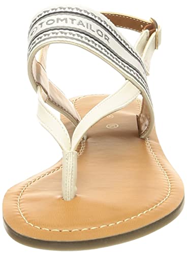 Tom Tailor 3290306, Sandali Donna, Bianco, 39 EU