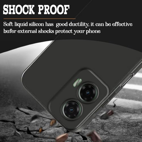 Image of Back Cover for Motorola Moto G35 5G | Full Camera Protection | Premium Liquid Silicon Case | Flexible Bumper Case for Motorola Moto G35 5G (Grey)