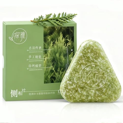 Nature Triangle Shampoo Bar,Nature Seven Green Soap Shampoo,????? ????? Bar,Calming & Strengthens Hair,Travel-Friendly for All H