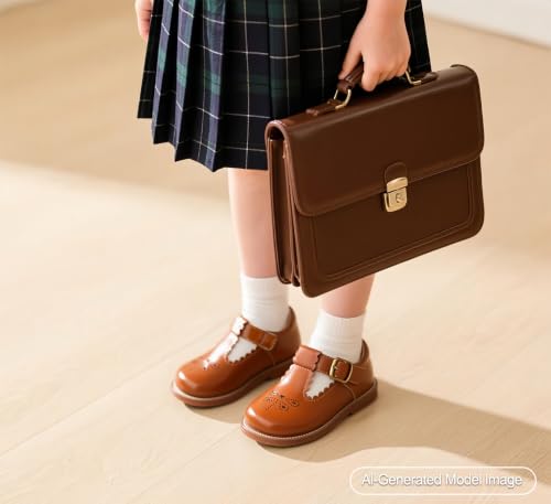 Image of PHIRAMIN Toddler Girl Mary Jane Dress Shoes-Little Girl School Uniform Shoes for Wedding Party