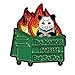 Funny Dumpster Fire Opossum Pin - Emotional Opossum Enamel Pins with "The Horrors Persist But So Do I" for Backpacks,Hats.Dark Humor Possum Brooches Gifts for Friends, Girls, Adults, Students.