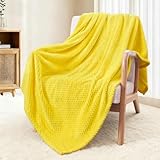 Exclusivo Mezcla Waffle Flannel Fleece Large Throw Blanket(50