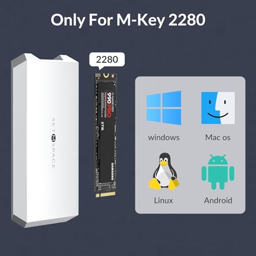 Enclosure NVME 40 Gbps M.2 Compatible Thunderbolt 3/4 USB4 miniatura 4