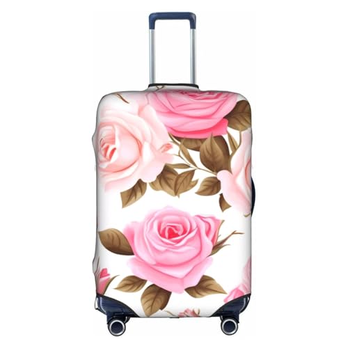 Floral Flower Rose Printed Luggage Cover Elastic, Washable, Universal Fit 18-32 Inch Travel Suitcase Cover Easy To Identify - Main Image