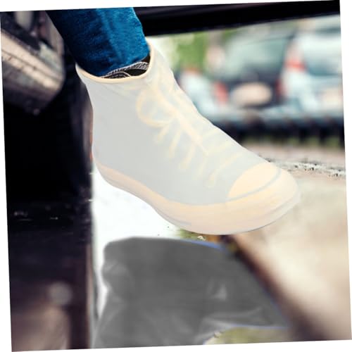 FOMIYES 2 pares de fundas reutilizables de silicona para calzado para hombres y mujeres, protectores antideslizantes para exteriores, para caminar, ciclismo y días lluviosos en diseños modernos miniatura 6