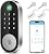 Keyless-Entry Door-Lock Deadbolt Smart Lock: Electronic/Electric Digital Deadbolt with Keypad, Fingerprint & Code Access, Biometric App Control for Front, Entry & Exterior Doors (Nickel)