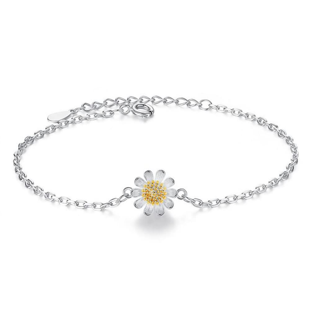 Bracelets de fleurs de marguerite pure, ajustables pour petits poignets - 4