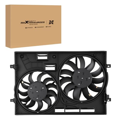 Image of maXpeedingrods Dual Radiator Cooling Fan Assembly w /Brushless Motor for Audi Q3 2019-2021 2.0L, 3Q0121205B VW3115125 5WA121203T