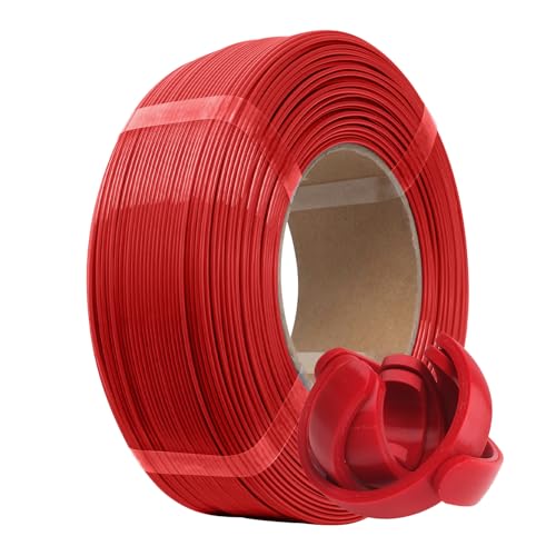 Image of eSUN PLA+ Refilament 1.75mm, 3D Printer Refill PLA Plus, Dimensional Accuracy + /- 0.03mm, 1KG Spoolless 3D Printing Filament for 3D Printers, Fire Engine Red