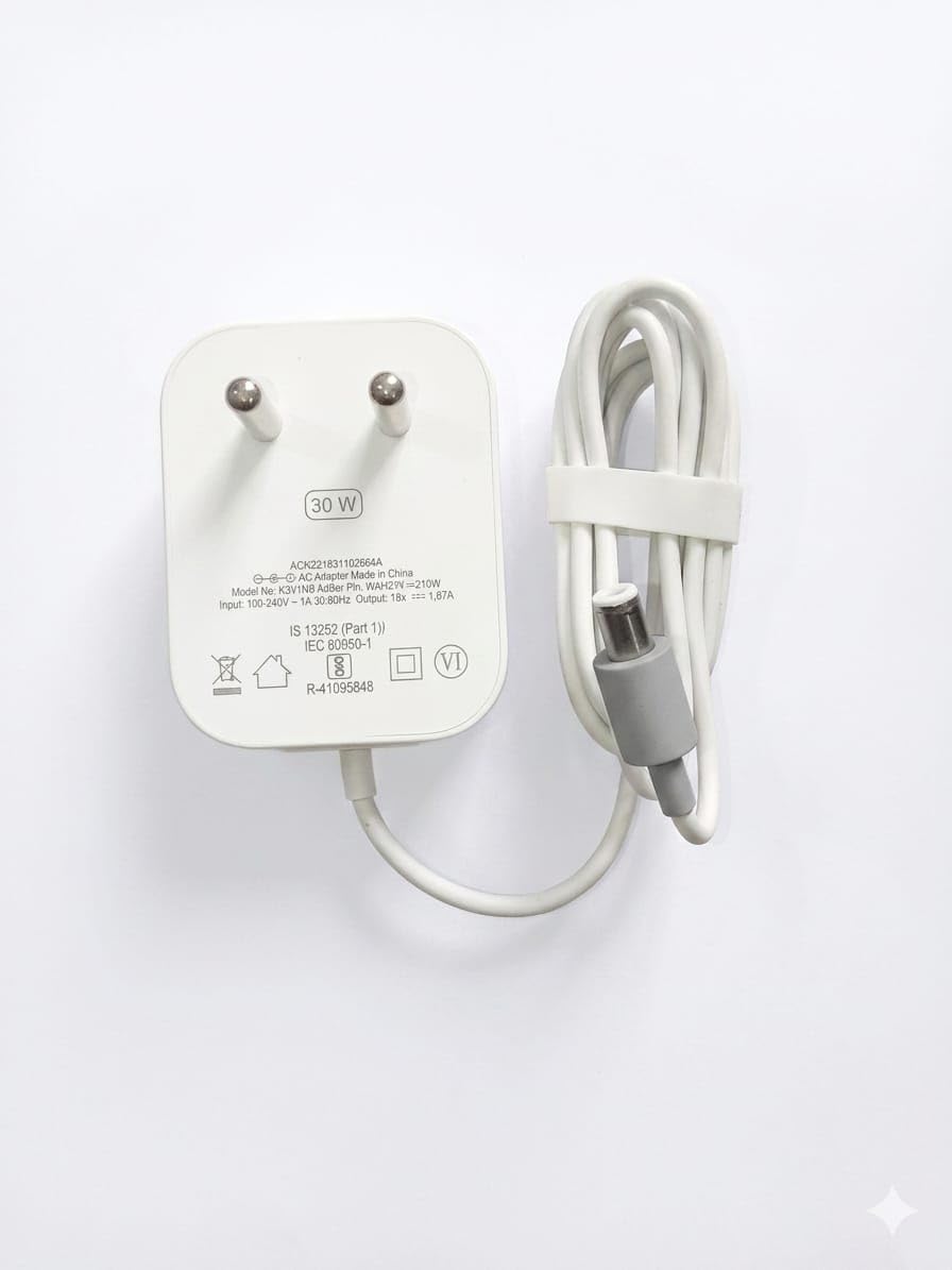 30W Power Adapter for Echo (4th Gen)/(3rd Gen), Echo Show 10 (3rd Gen)/ (2nd Gen), Echo Show 8, and Echo Plus (2nd Gen), 5.8Ft AC Adapter Power White
