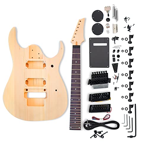 The FretWire DIY Electric Guitar Kit - DIY Build Your Own Guitar, Guitar Setup Kit, DIY guitar Kit for Beginners and Professionals (7 String)