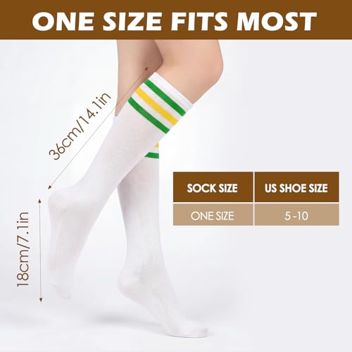 Image of American Trends Womens Athletic Knee High Socks Outdoor Sport Thigh High Stockings Casual Stripes Tube Socks