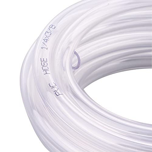 dernord pvc tubing 1434id x 3834od flexible clear vinyl hose 10 feet for food grade