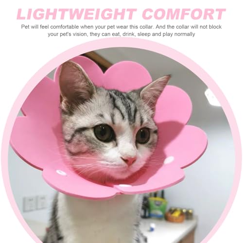 Image of Cat Recovery Collar, Cat Recovery Collar Protective Cone Licking Neck Cone Kitten Pet Eva -Scratch