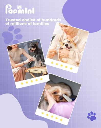 PAPMINI Dog Paw Trimmer with LED Light, 35dB Low Noise Paw Trimmers for Dog's Feet, 2 Speed Safety Electric Dog Clippers for Grooming, Rechargeable Cat Shaver for Paws, Ears, Face, Rump image 9
