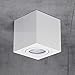 Produktbild JVS Aufbauleuchte Aufbaustrahler Deckenleuchte Aufputz Led Milano GU10 Fassung 230V Eckig Weiss Schwenkbar Deckenleuchte Strahler Deckenlampe Aufbau-lampe CUBE Downlight aus Aluminium