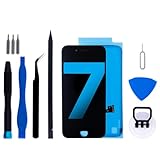 for iPhone 7 Screen Replacement Kit, 4.7' LCD Display 3D Touch Digitizer Assembly with Repair Tools and Frame Adhesive, Model A1660/A1778/A1779/A1780/A1853/A1866 (Black)