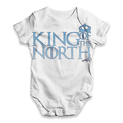 TWISTED ENVY All Over Print Babygrow Onesie King Of The North Crown White 12-18 Months