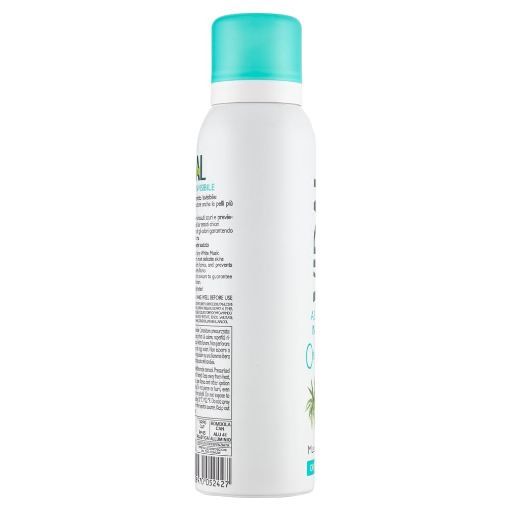 12x Vidal Deodorante Spray - Weißer Moschus 48H Deo-Spray Talk Duft,0% Alkohol, keine Flecken,150ml + Beni Culinari Kostenloser Schlü6sselanhänger