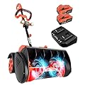 VOLTASK 48V (2 * 24V) 15.8” Cordless Snow Shovel, Brushless Battery Snow Blower, Battery Powered Snow Thrower with Wheels and LED Lights, 2 * 4Ah Battery and Charger Included