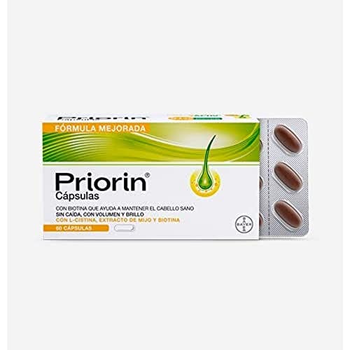 Priorin Cápsulas Complemento Alimenticio con Biotina, L-Cistina, Extracto de Mijo y Ácido...