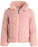 Steve Madden Girls' Jacket – Zip Up Sherpa Fleece Sweatshirt Jacket – Casual Teddy Coat for Girls (4-16), Size 14/16, Rose Tan