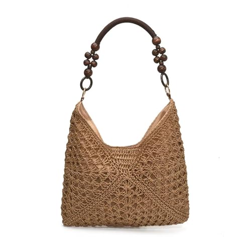 Sac à main ajouré tissé paresseux grande capacité pour épaule femme