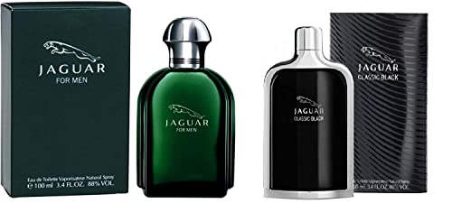 Jaguar Mens 100ml Green EDT with 100ml Classic Black EDT (Set of 2 Pieces)