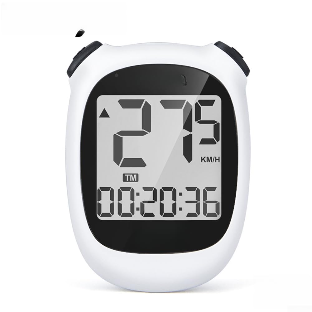 Computer da ciclismo wireless GPS con schermo retroilluminato da 1,6 pollici, IPX5, contachilometri impermeabile per M3 per mini bici, colore bianco