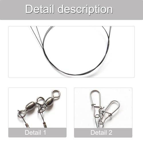 Line Heavy Duty Fishing Leaders Wire Accessories Leader Line miniatura 3