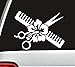 A1001 Hair Stylist Dresser Salon Scissors Decal Sticker