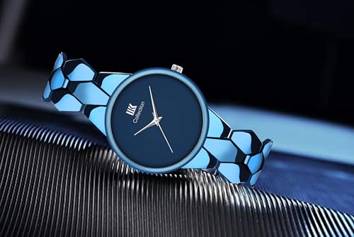 Image of IIK COLLECTION Watch for Women Round Dial |Analogue Quartz Movemnet Ladies Watch|Long Battery Life|Stainless Steel Adjustable Bracelet Chain Strap|Fancy Clasp Safety Watch for Woman
