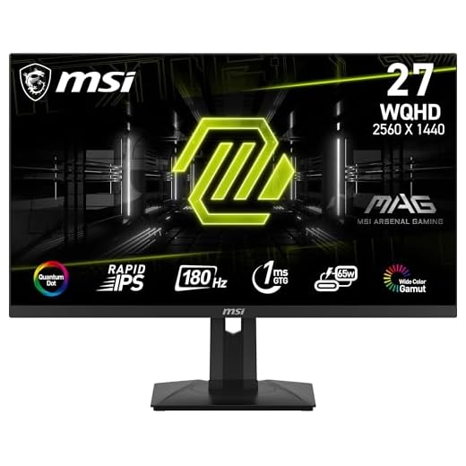 MSI MAG 274QRF QD E2 Monitor Gaming da 27" WQHD - Pannello Rapid IPS Quantum Dot (2560 x 1440), 180 Hz / 1ms, Gamut di Colori 120% sRGB, DisplayHDR 400, Vesa 75x75 mm- DP 1.4a, HDMI 2.0b