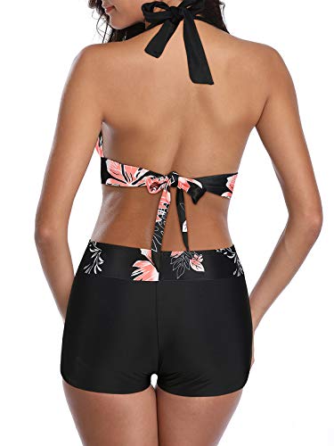Century Star Women Two Piece Swimsuit Athletic Bathing Suits for Women Ruffled Tummy Control High Waisted Swimsuits2