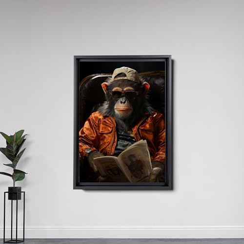 Monkey On Reading Newspaper, Funny Bathroom, Bathroom