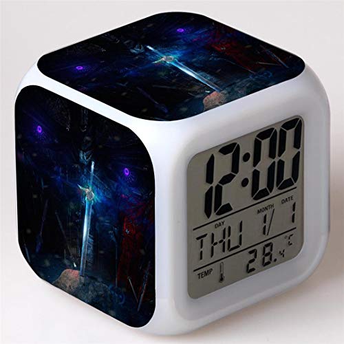 Feng Astar Bedroom Alarm Clock for Kids, Bedside Alarm Clock with 7 Color