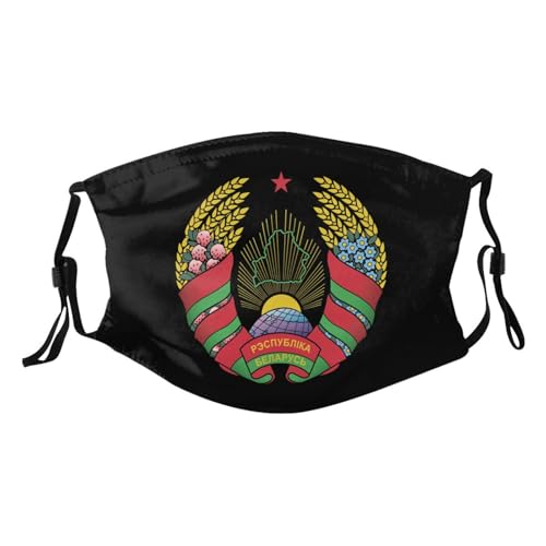 Coat of Arms Belarus Adult Dust Mask Adjustable Dust Face with 2 Filter188