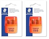 STAEDTLER 51260F-4BK Doppel-Spitzdose, Neon orange (Packung mit 2)
