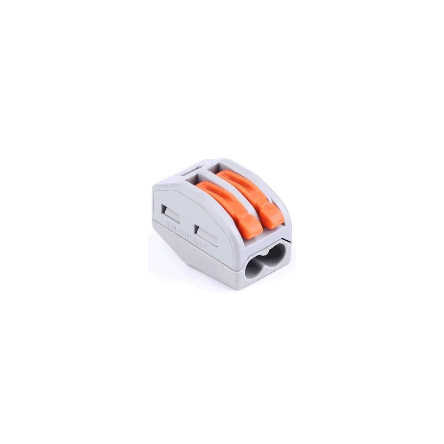 Terminal block (2 pcs/blister) in Attractive Grey and Orange. Ideal for secure connections in electrical and electronic projects. Organize and optimize your installations!